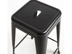 Taburete industrial Kontoir acero negro mate 65 cm