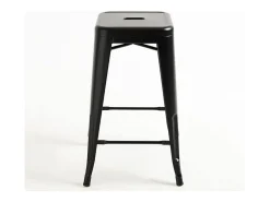 Taburete industrial Kontoir acero negro mate 65 cm