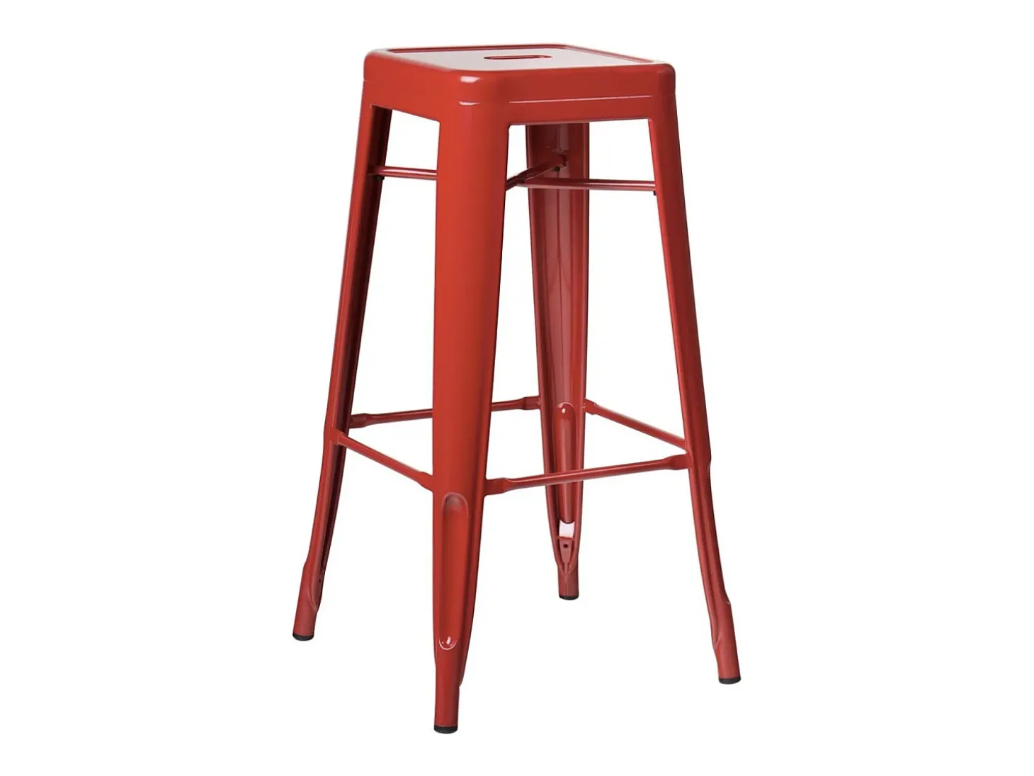 Taburete industrial Kontoir 65 cm de acero rosa brillante-Color Blanco
