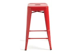 Taburete industrial Kontoir 65 cm de acero rosa brillante-Color Rojo