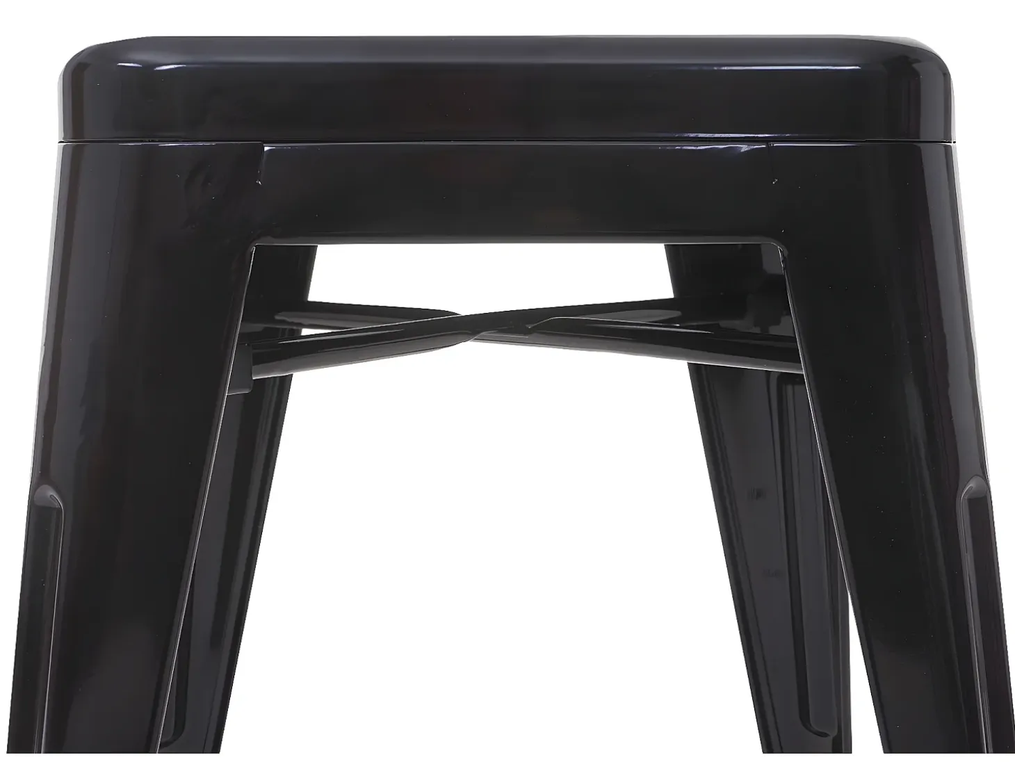 Taburete metálico MCW-A73, negro