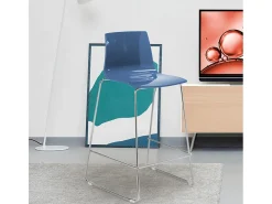 Taburete Para Bar y Cocina 64 cm Grand Soleil Mini Imola De Diseño - Azul Marino