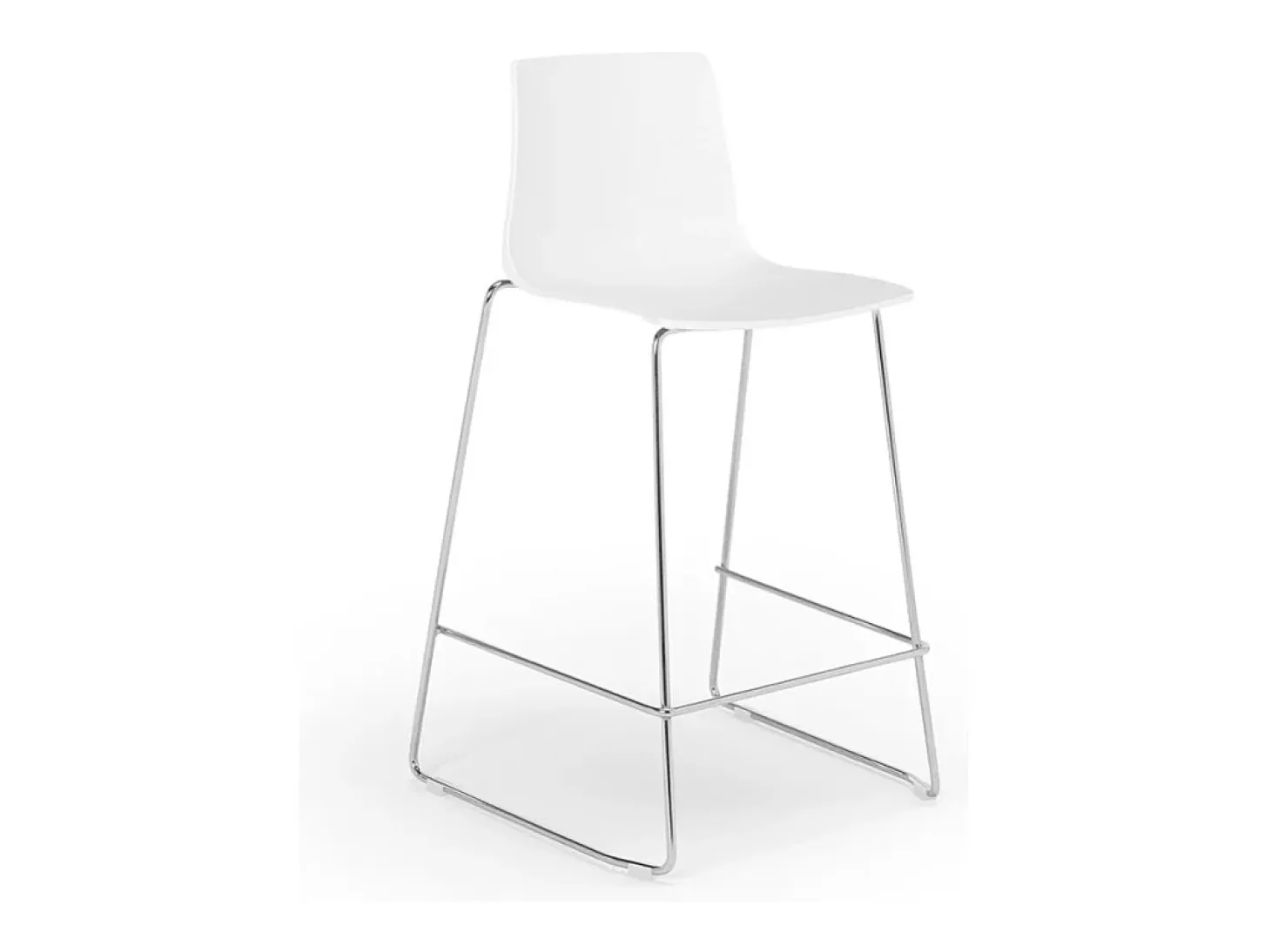 Taburete Para Bar y Cocina 64 cm Grand Soleil Mini Imola De Diseño - Blanco