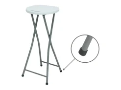 Taburete Plegable Alto Blanco 30x76cm Thinia Home