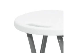 Taburete Plegable Alto Blanco 30x76cm Thinia Home