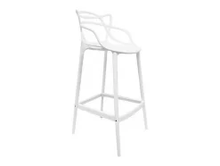 Taburete premium Beliano - Interior y exterior-Color Blanco-Altura del asiento 66 cm