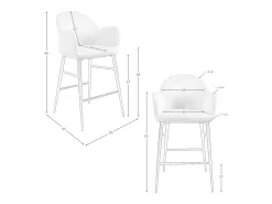 Taburete tela gris claro 4174 ANGEL CERDA