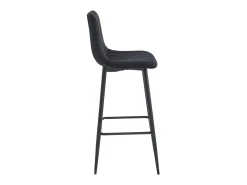 Taburete Valora POZZA de terciopelo negro, diseño ergonómico para cocina (x3)