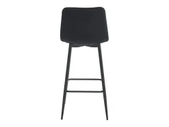 Taburete Valora POZZA de terciopelo negro, diseño ergonómico para cocina (x3)