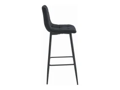 Taburete Valora TEOTO de terciopelo negro con diseño ergonómico para la cocina