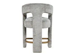 Taburete 61x89x57 cm gris plateado Leith LET71HG