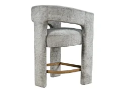 Taburete 61x89x57 cm gris plateado Leith LET71HG