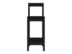 Taburetes altos 2 unidades madera maciza pino negro 40x41,5x112 cm