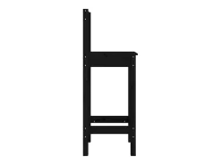 Taburetes altos 2 unidades madera maciza pino negro 40x41,5x112 cm
