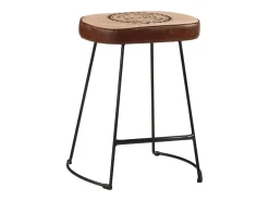 Taburetes de bar 2 uds marrón oscuro 40x29,5x53 cm