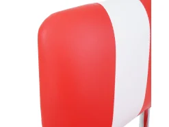 Taburetes de bar Akita (juego de 2), rojo y blanco