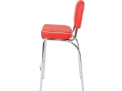 Taburetes de bar Akita (juego de 2), rojo y blanco
