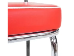 Taburetes de bar Akita (juego de 2), rojo y blanco