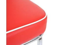 Taburetes de bar Akita (juego de 2), rojo y blanco