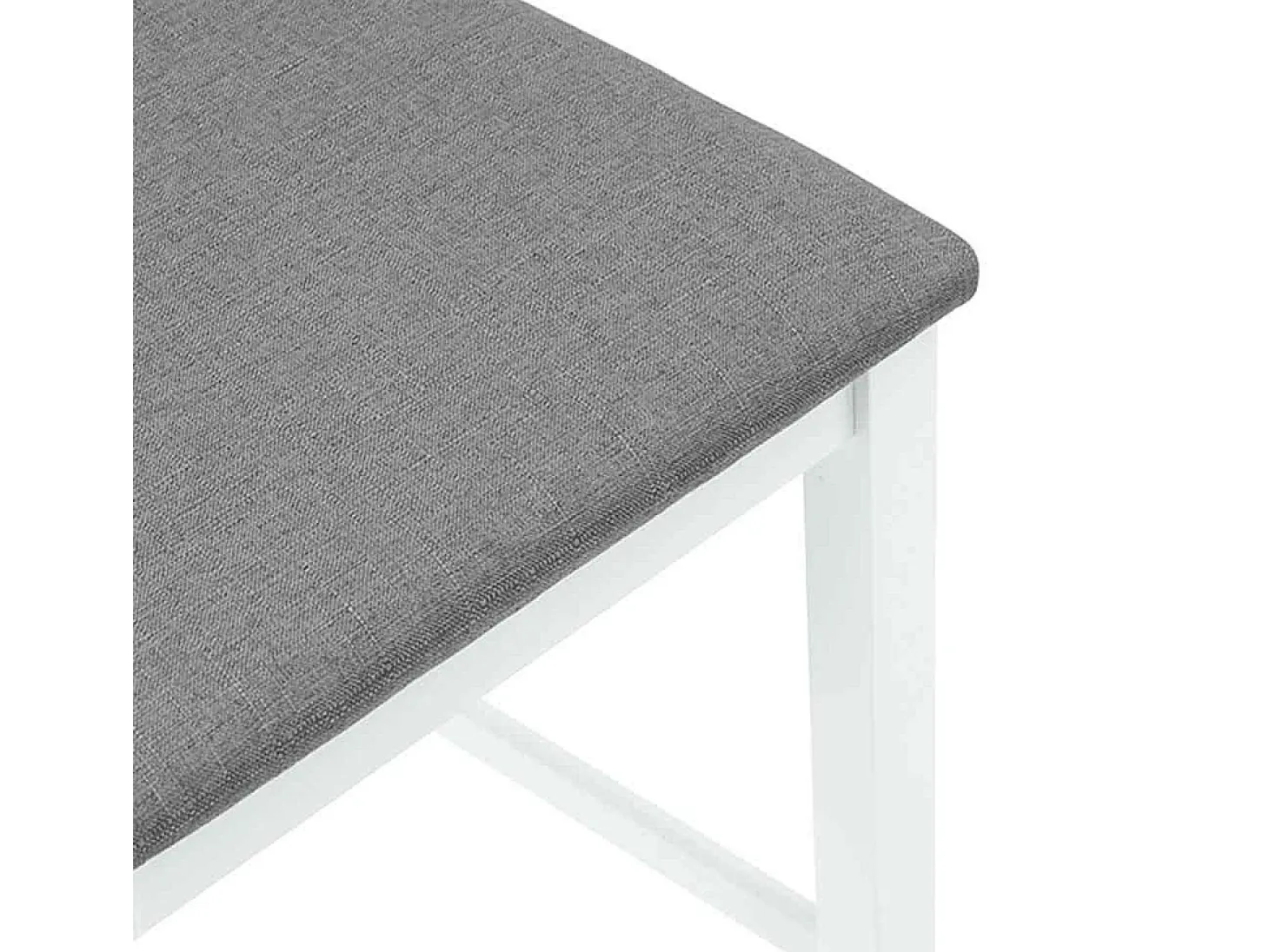 Taburetes de bar con cojines 2 uds madera maciza blanca caucho