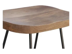 Taburetes de bar mango y metal 65 cm (lote de 2) RUNKO