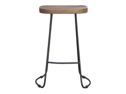 Taburetes de bar mango y metal 65 cm (lote de 2) RUNKO