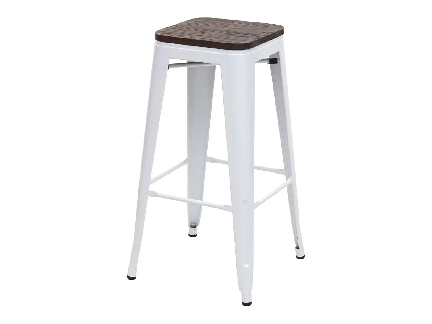 Taburetes de bar MCW-A73 (juego de 4), blanco