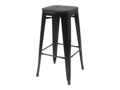 Taburetes de bar MCW-A73 (juego de 4), negro
