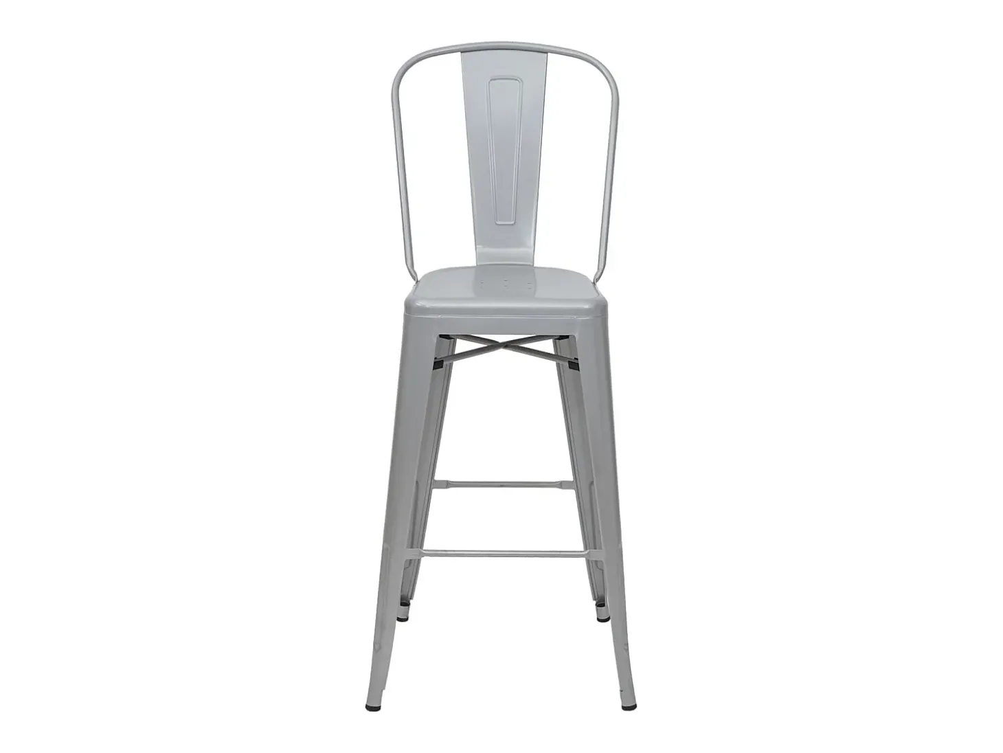 Taburetes de bar MCW-A73 metal (juego de 2), gris