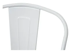 Taburetes de bar MCW-A73 metal (juego de 2), blanco
