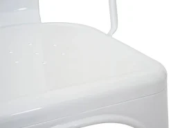 Taburetes de bar MCW-A73 metal (juego de 2), blanco