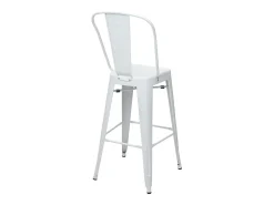 Taburetes de bar MCW-A73 metal (juego de 2), blanco