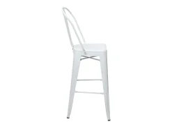 Taburetes de bar MCW-A73 metal (juego de 2), blanco