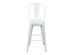 Taburetes de bar MCW-A73 metal (juego de 2), blanco