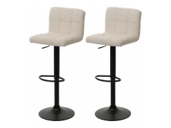 Taburetes de bar MCW-G87 (juego de 2), beige crema