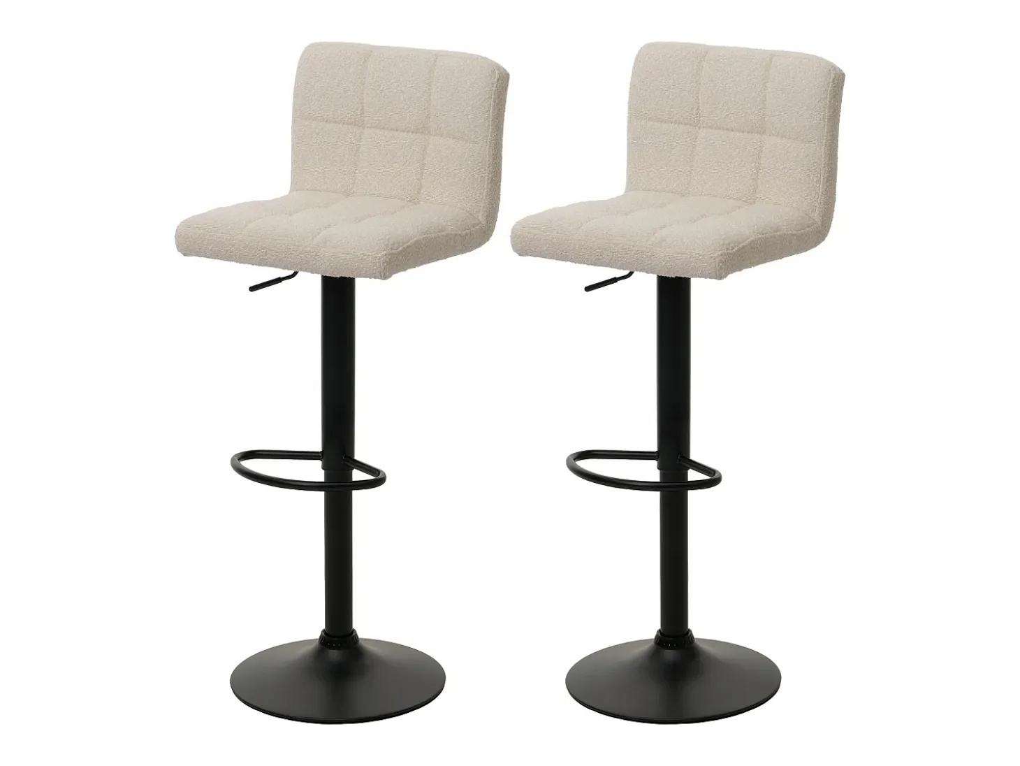 Taburetes de bar MCW-G87 (juego de 2), beige crema