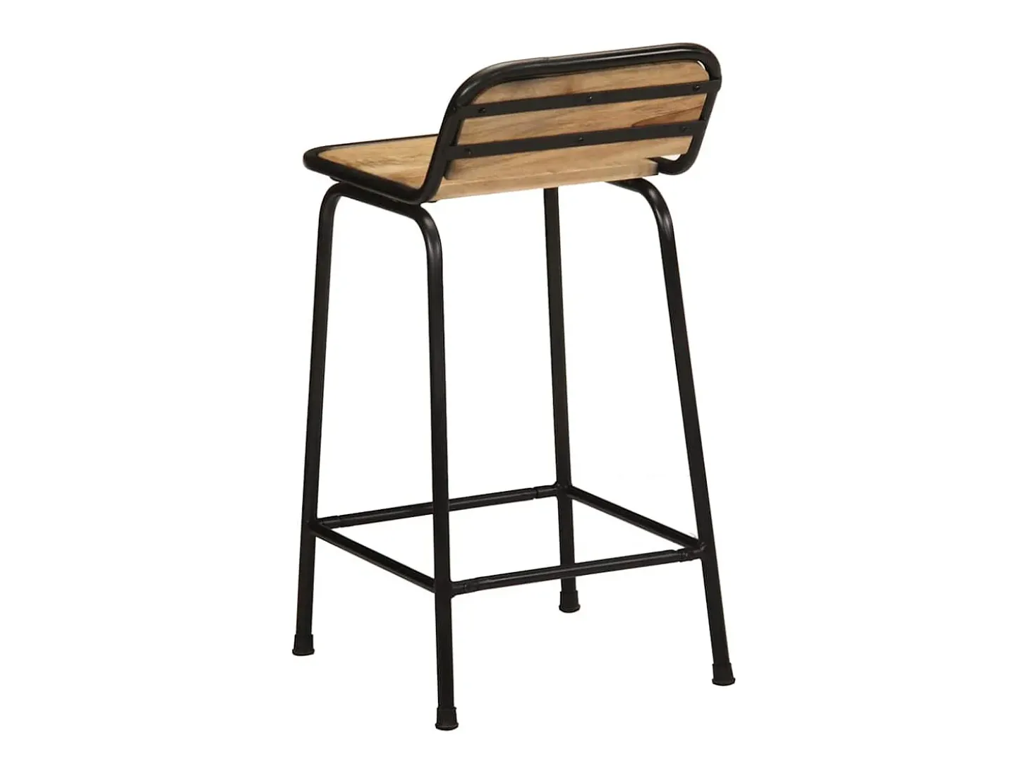 Taburetes de barra 4 uds 46x35,5x80 cm madera maciza de mango