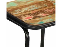 Taburetes de barra 2 uds 46x35,5x80 madera maciza reciclada