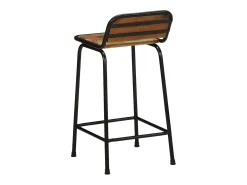 Taburetes de barra 2 uds 46x35,5x80 madera maciza reciclada