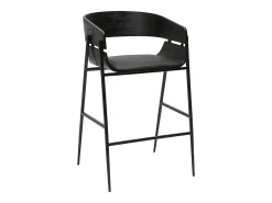 Taburetes de barra de diseño negro (lote de 2) WESS