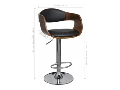 Taburetes de cocina 2 uds cuero sintético madera curvada negro