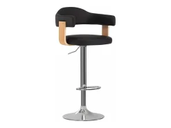Taburetes de cocina 2 uds cuero sintético madera curvada negro