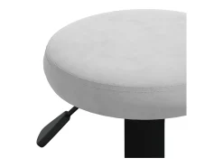 Taburetes de cocina 2 unidades terciopelo gris claro