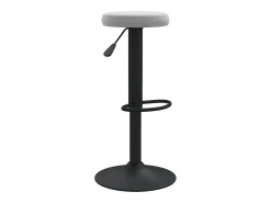 Taburetes de cocina 2 unidades terciopelo gris claro