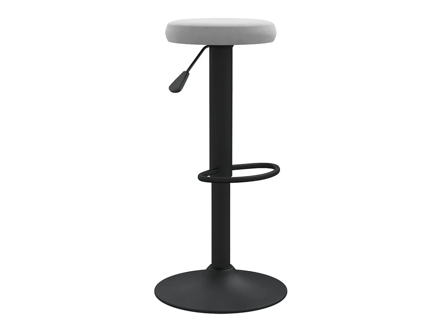 Taburetes de cocina 2 unidades terciopelo gris claro