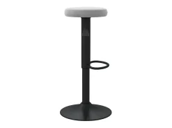 Taburetes de cocina 2 unidades terciopelo gris claro