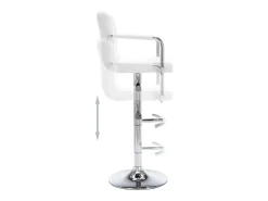 Taburetes de cocina 2 unidades cuero sintético blanco