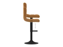 Taburetes de cocina 2 unidades terciopelo marrón