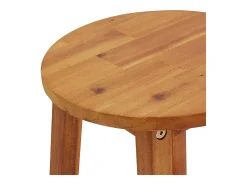 Taburetes de cocina 2 unidades madera maciza de acacia