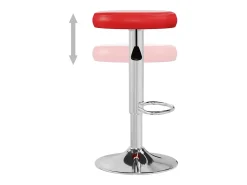 Taburetes de cocina 2 unidades cuero sintético rojo